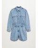 Cotton denim jumpsuit