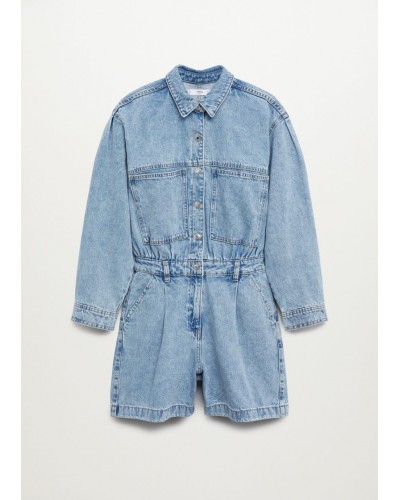 Cotton denim jumpsuit