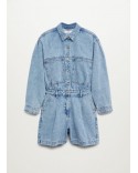 Cotton denim jumpsuit
