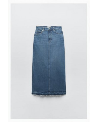 HIGH-WAIST DENIM SKIRT
