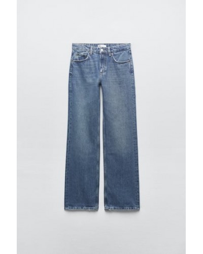 WIDE-LEG MID-RISE FULL LENGTH JEANS