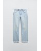 STRAIGHT-LEG CROPPED MID-RISE JEANS