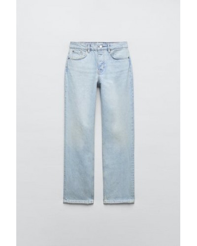 STRAIGHT-LEG CROPPED MID-RISE JEANS