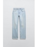 STRAIGHT-LEG CROPPED MID-RISE JEANS