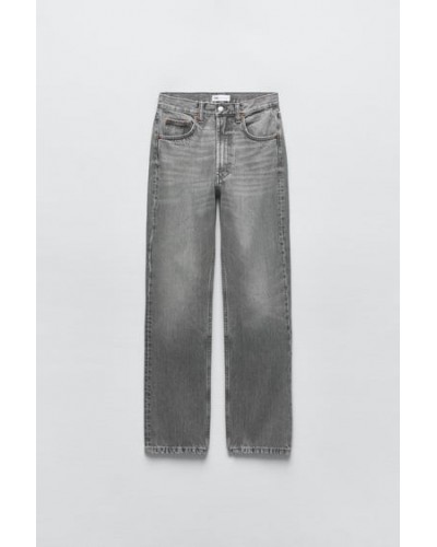 HIGH-RISE STRAIGHT-FIT TRF JEANS
