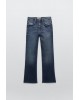 FLARED MID-RISE CROPPED TRF JEANS